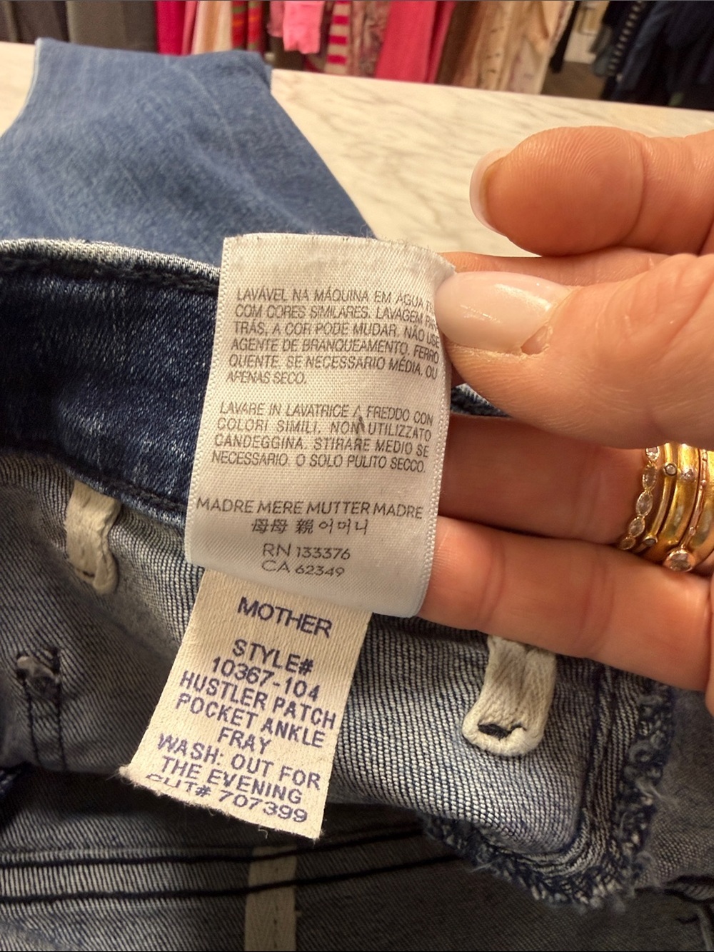 Mother Hustler Roller Patch Pocket Jeans in Out for The Evening Size 26 - Picture 13 of 15